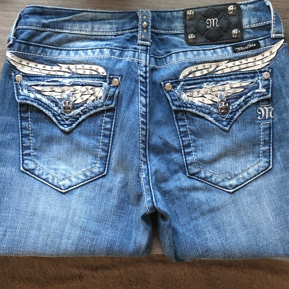 Miss Me boot cut jeans (please read description)
